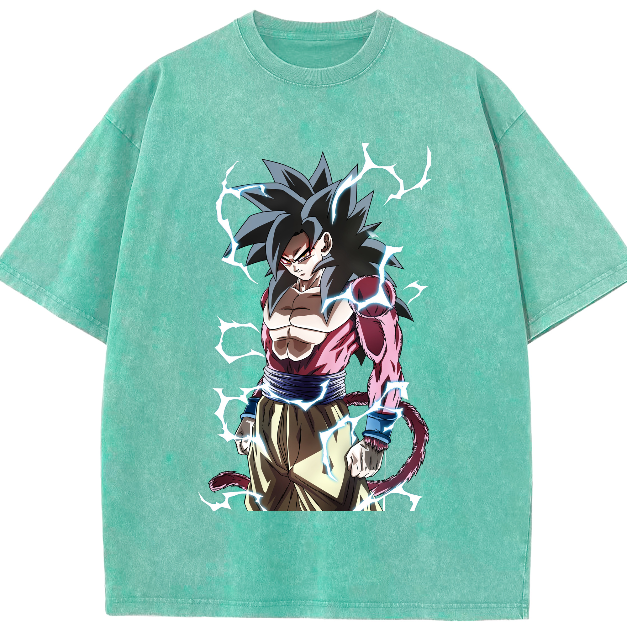（画像用） ドラゴンボール 孫悟空（そん ごくう）Son Goku カカロット DRAGON BALL Kakarotto 綿100% ヴィンテージ風 半袖Tシャツ（フロントプリント）